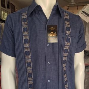 Guayabera Shirt Short Sleeve Fine Linen